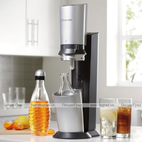 Сифон (апарат для газування) SodaStream CRYSTAL Сталь/графіт