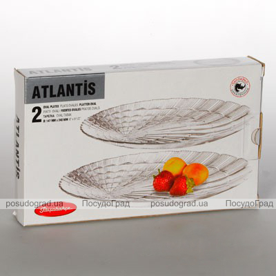 Набір 2 овальних блюда Atlantis 24х14см