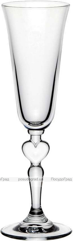 Набір 2 фужера для шампанського Wedding Vintage "Heart" 140мл, весільна пара