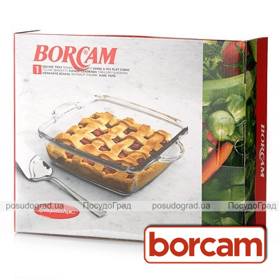Форма для випічки квадратна Borcam 22х22х6,5см з ручками