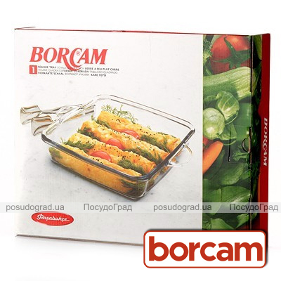 Форма для випічки квадратна Borcam 27х27х6,5см з ручками