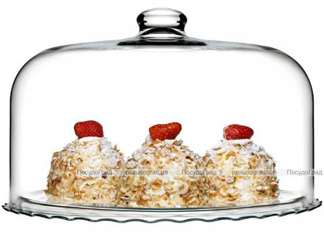 Блюдо скляне Patisserie Ø37см зі скляною кришкою-ковпаком