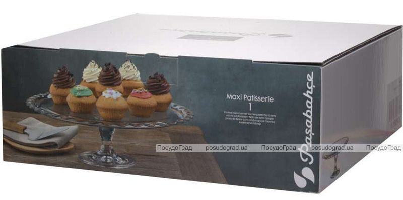 Блюдо скляне Patisserie Ø37см на нозі