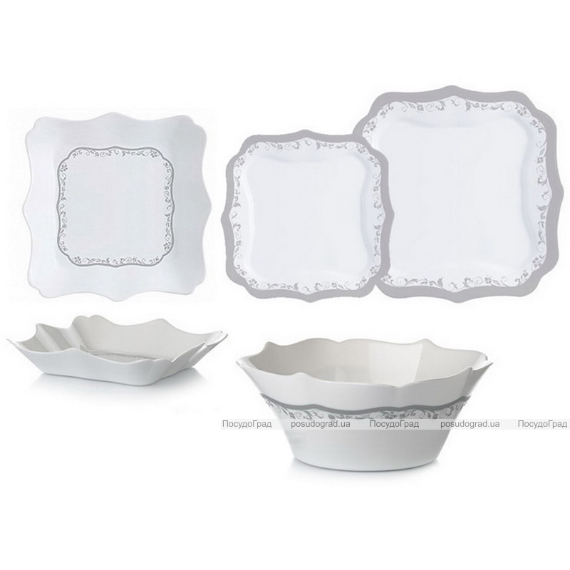 Столовий сервіз Luminarc Authentic Silver на 6 персон 19 предметів