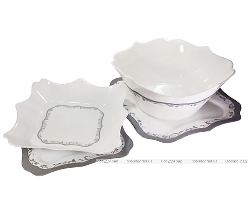 Столовий сервіз Luminarc Authentic Silver на 6 персон 19 предметів