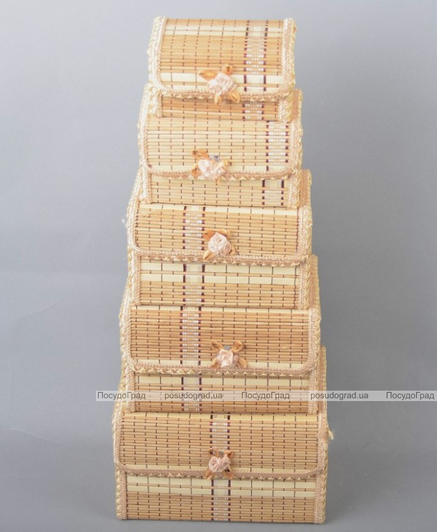 Набір 5 бамбукових шкатулок ART Bamboo-1B Матрьошка