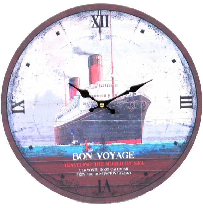 Часы настенные "Bon Voyage" Ø33.8см