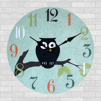 Часы настенные "Spring owl" Ø28.8см