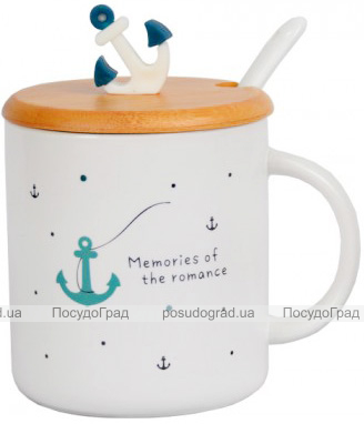 Кружка-заварник "Memories" 350мл керамічна з ложкою