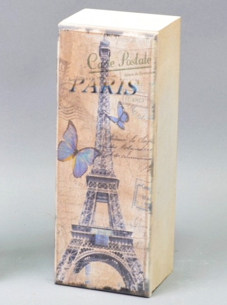 Коробка-шкатулка "Voyage Paris" для чая и сахара, 3 секции, 9х24см