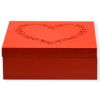 Коробка-шкатулка "Red Heart" для чаю та цукру, 9 секцій, 20х20см