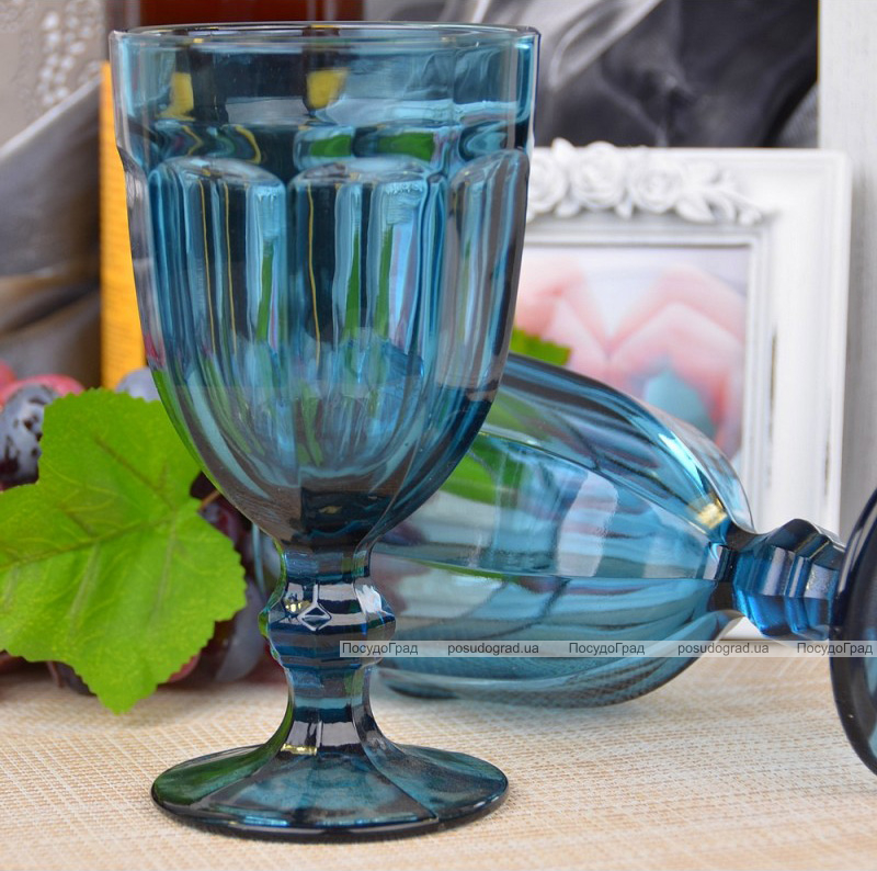Набір 6 келихів Gothic Colored Blue 475мл для вина