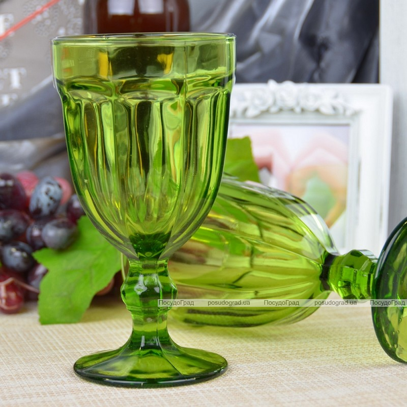 Набір 6 келихів Gothic Colored Green 475мл для вина