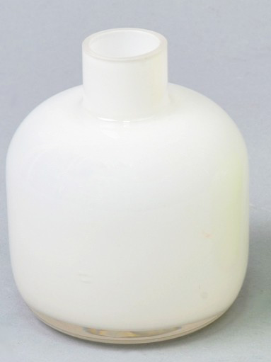 Ваза скляна Monophonic Chromatic flask 11см Біла
