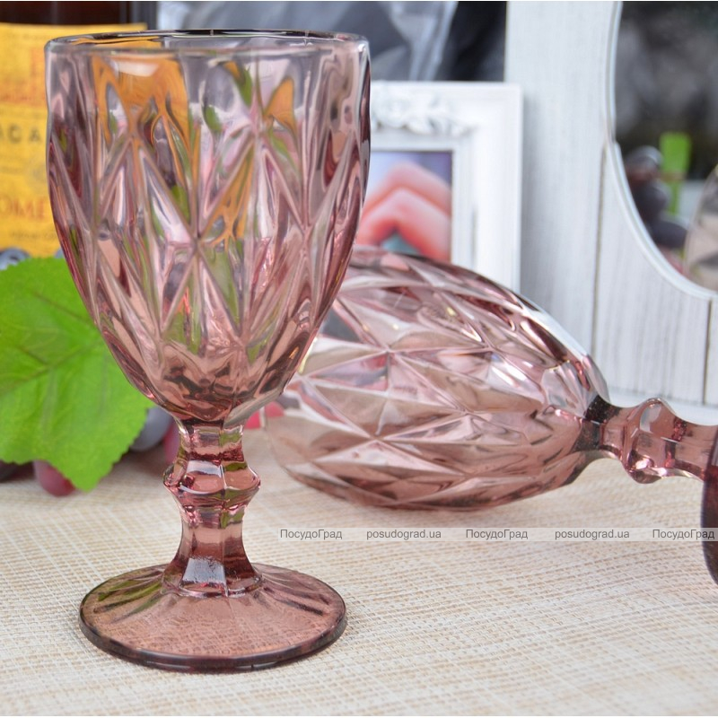 Набір 6 келихів Gothic Colored Bronze 320мл для вина