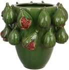 Ваза керамическая "Figs" Ø25.5х26см, зеленый инжир
