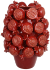 Ваза керамічна "Pomegranate" Ø23х34см (бордовий гранат)