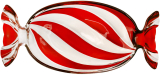 Блюдо скляне "Candy" 35x15см прозоре з червоним