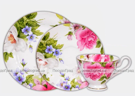 Набор для чая Bona Peony 3 предмета, подарочный