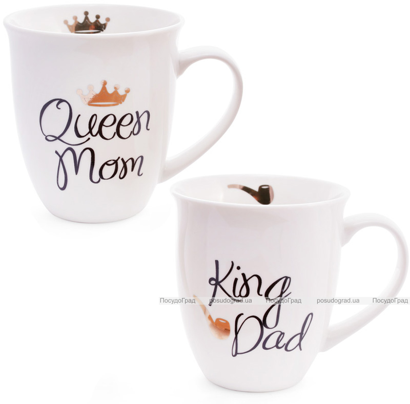 Кружка фарфоровая "Моя королевская семья" 500мл ("King Dad" & "Queen Mom")