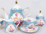 Чайный сервиз "Gold Tea Blue" 15 предметов 200мл
