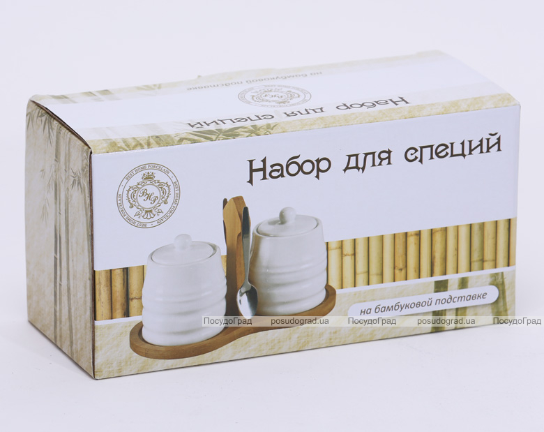 Набор для сахара, меда или специй Ceram-Bamboo с металлическими ложками