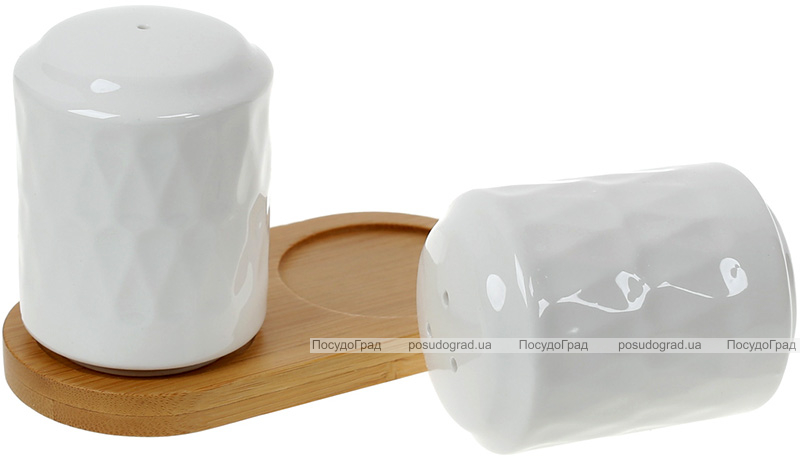 Набор для специй Nouvelle Home Blob 12.6х7х7.2см, фарфор с бамбуком