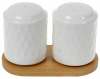 Набор для специй Nouvelle Home Blob 12.6х7х7.2см, фарфор с бамбуком