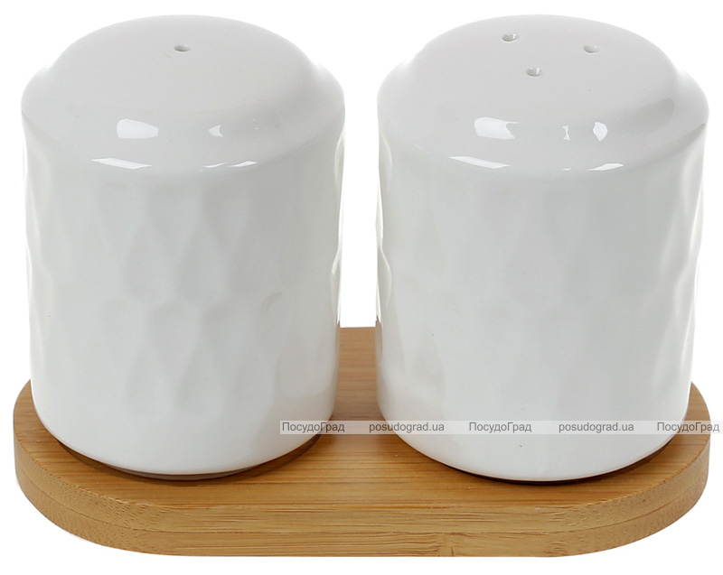 Набор для специй Nouvelle Home Blob 12.6х7х7.2см, фарфор с бамбуком