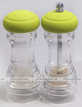 Набір Bona Spices Green Acrylic Circle сільничка і млин 12,5см
