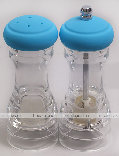 Набір Bona Spices Blue Acrylic Circle сільничка і млин 12,5см