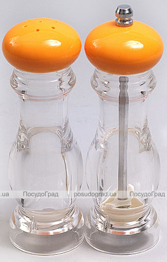Набір Bona Spices Yellow Acrylic Circle сільничка і млин 15см