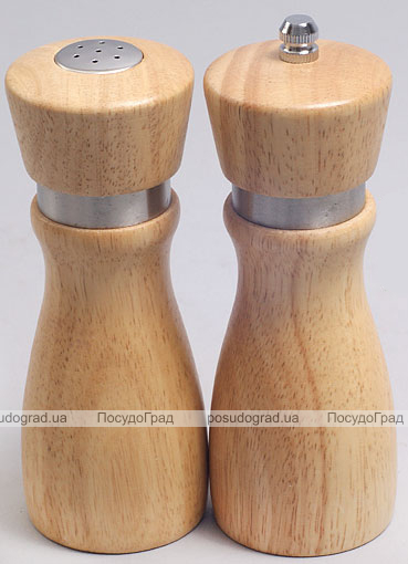 Набір Bona Spices Wood сільничка і млин 12.5см