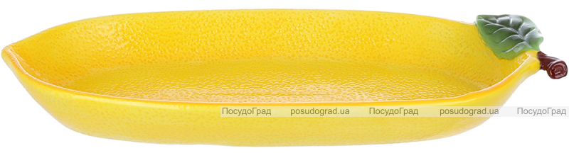 Блюдо керамічне "Bright Fruits Lemon" 34х16см, Лимон
