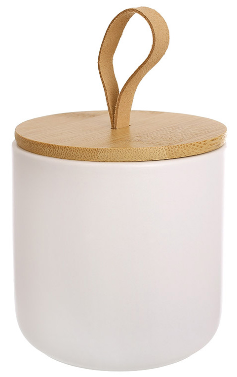 Банка керамічна Ceram-Bamboo 550мл з бамбуковою кришкою