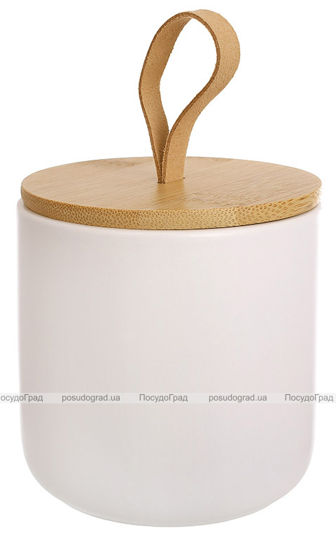 Банка керамічна Ceram-Bamboo 550мл з бамбуковою кришкою