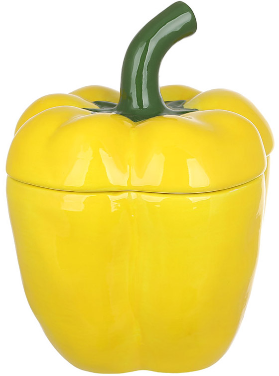 Банка керамічна "Pepper" 700мл, для сипучих продуктів, жовтий перець