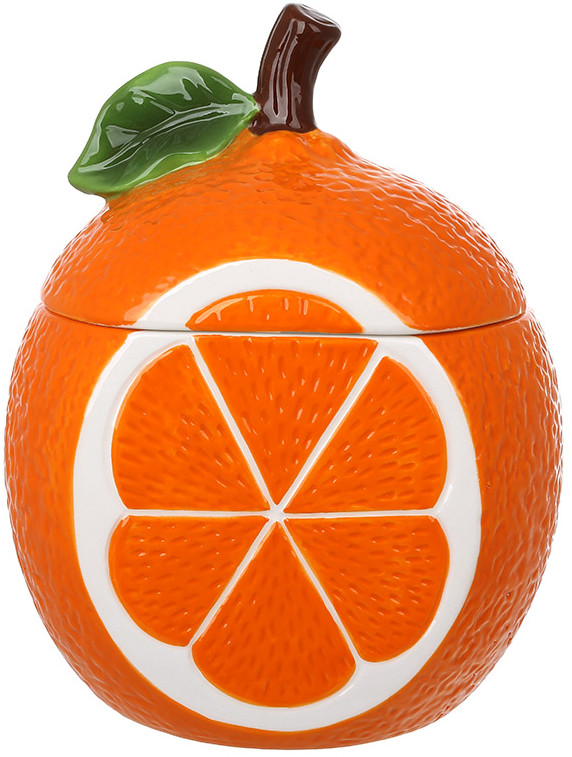 Керамічна банка для зберігання "Orange" 700мл помаранчева