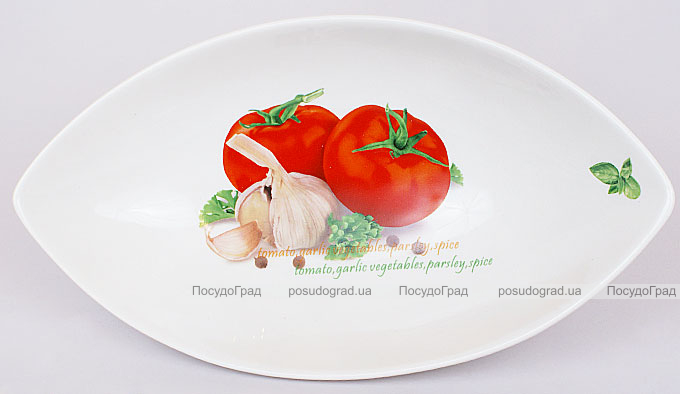 Салатник сервірувальний Fresh Salad "Помідори" гондола 31х17см