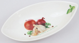 Салатник сервірувальний Fresh Salad "Лук часник" гондола 21х11см