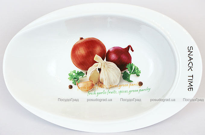 Салатник Fresh Salad "Цибуля часник" фарфор 23х15см