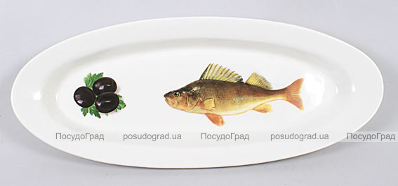 Блюдо для рыбы Sea Food "Оливки" овальное 35х15см