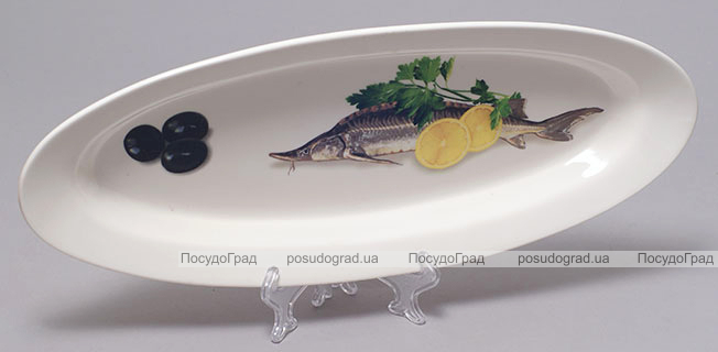 Блюдо для рыбы Sea Food "Оливки, лимон, зелень" 35х15см