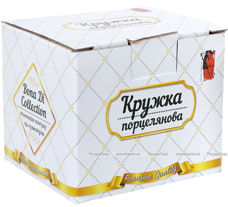 Кружка фарфоровая "Золотой горох" 300мл