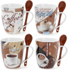 Набір 2 кружки "Retro Coffee" 350мл з керамічними ложками, в подарунковій коробці