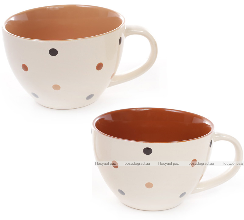 Кружка керамічна "Кольоровий горох" COFFEE 480мл