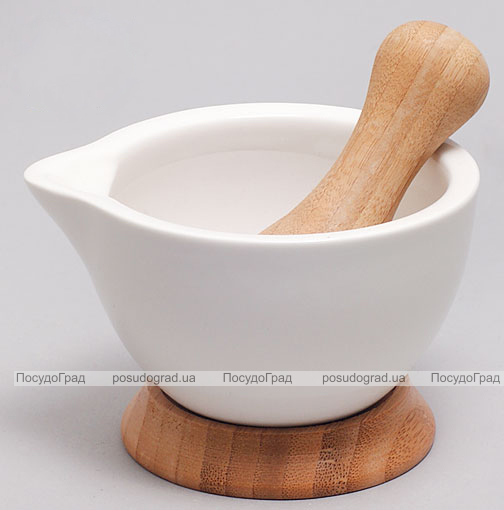 Ступа порцелянова з товкачем Ceram-Bamboo 17,6см