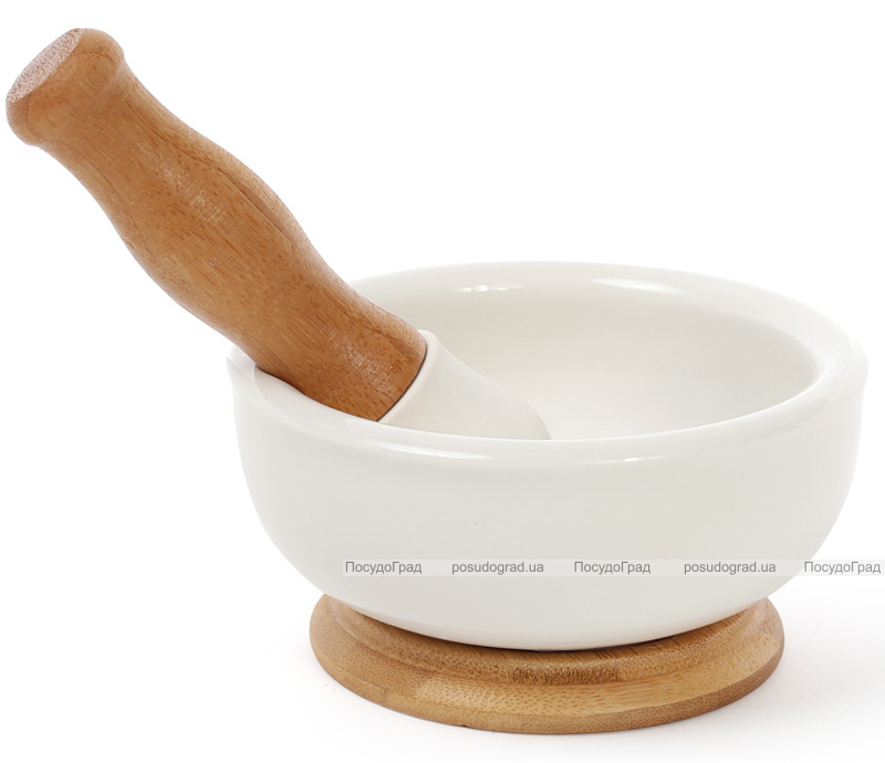 Ступа порцелянова з товкачем Ceram-Bamboo 12,4см