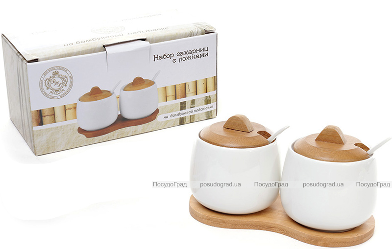 Набор 2 спецовника Ceram-Bamboo с ложками на бамбуковой подставке