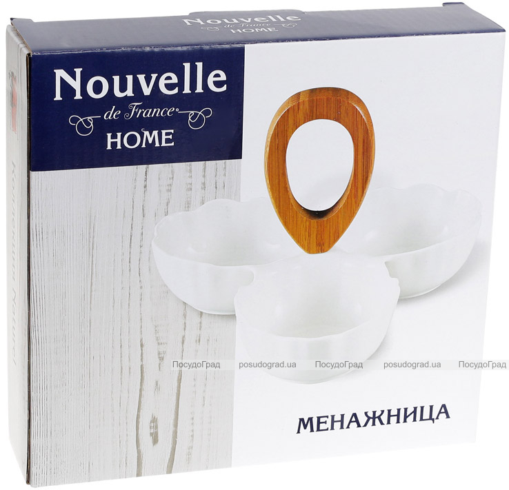 Менажниця Nouvelle Home Квітка 3-х секційна 22х22х4.7см